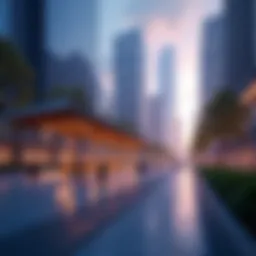 Vibrant view of Financial Center Metro Station