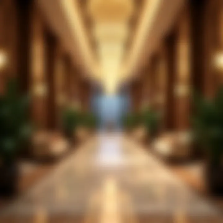 Luxurious lobby interior of Grand Mercure Dubai highlighting opulence