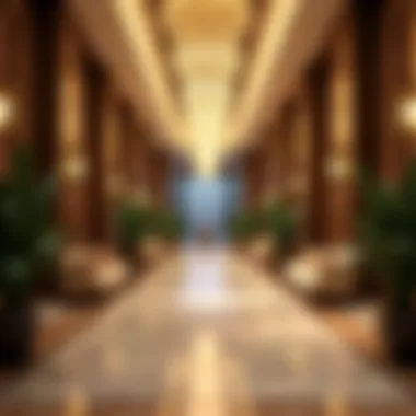 Lavish Lobby Experience at Grand Mercure Dubai Luxurious lobby interior of Grand Mercure Dubai highlighting opulence