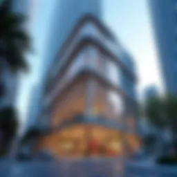 HSBC branch exterior in Downtown Dubai showcasing modern architecture