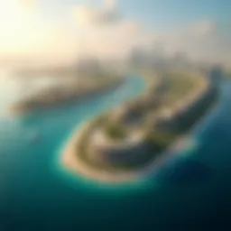 Aerial view of مرسى خور دبي showcasing its waterfront beauty