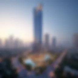 Stunning view of Shatha Tower's modern architecture