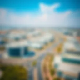 Aerial view of Silicon Oasis showcasing modern architecture