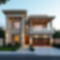 Stylish villa exterior in Satwa, Dubai