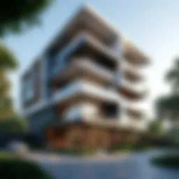 Luxurious exterior view of Vida Residence Downtown showcasing its modern architecture